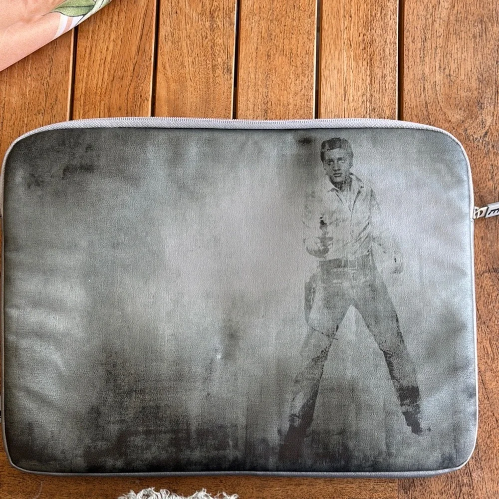 Andy Warhol Gray Laptop Sleeve with Iconic Print